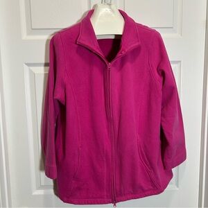 Avenue Fuchsia Zip Up Sweatshirt Jacket